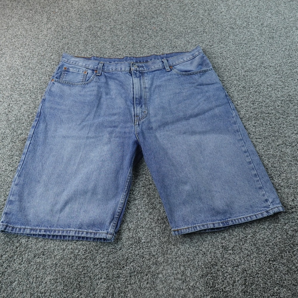 Levis Shorts Mens 42 Light Blue Denim Jean Jorts 569 Loose Relaxed Bermuda Dad